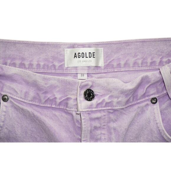 Agolde Women’s Baggy Tapered Jeans Lavender Purple USA 100% Cotton - Picture 7 of 9